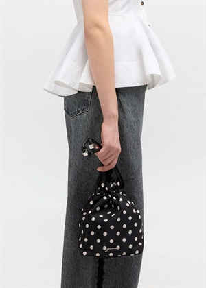 Pouch printed nylon Sort B3010068 Ganni 